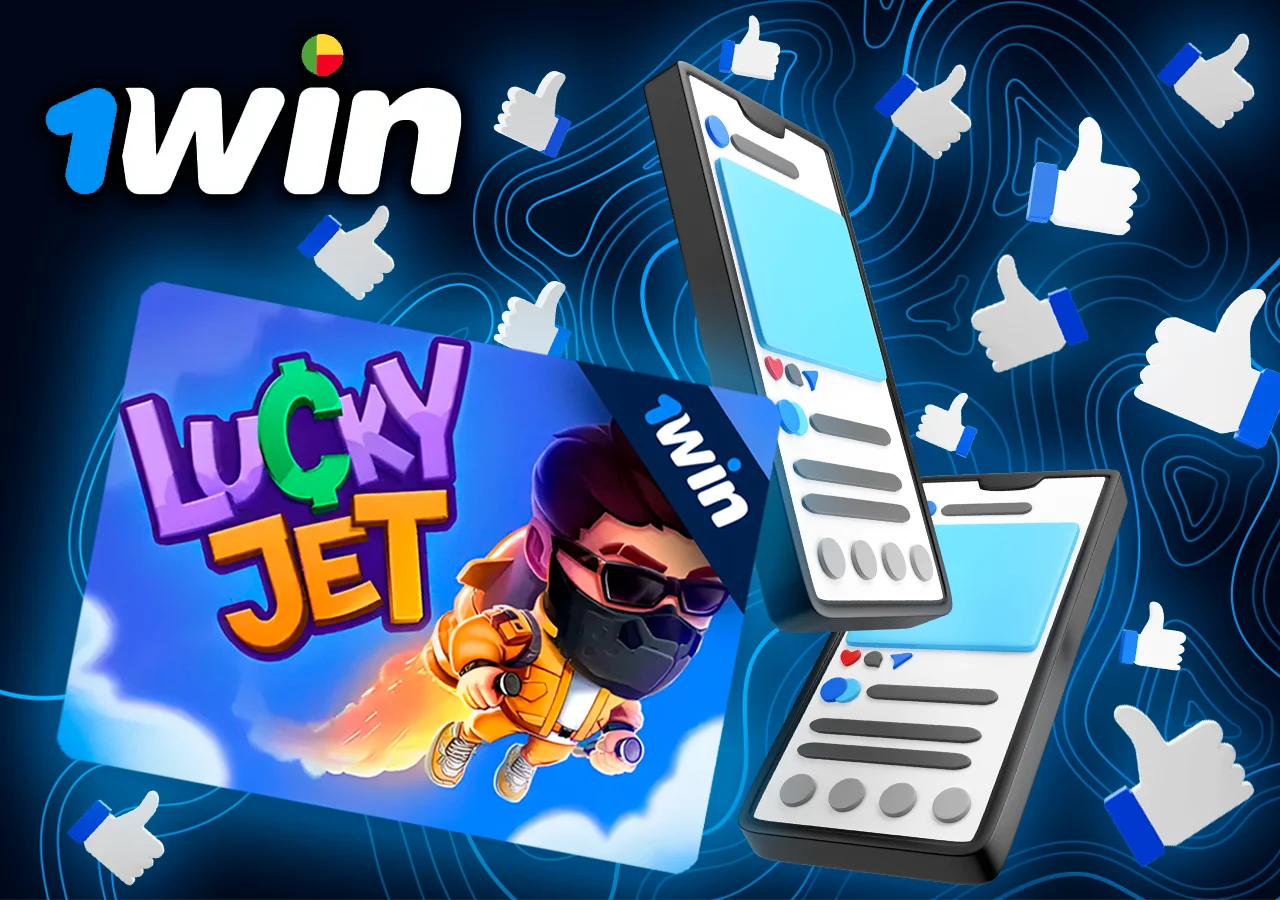 Lucky Jet sur 1Win a beaucoup de likes, jouez depuis votre téléphone